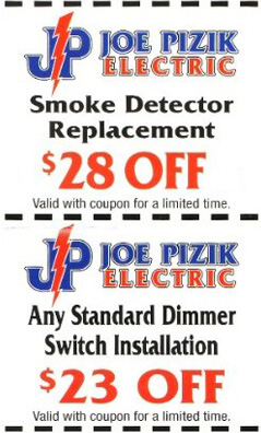 Discount Electrical Safety Inspection Coupon-Smoke Detector Replacement Discount-Dimmer Switch Installation Coupon-Michigan